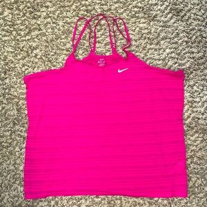 Nike drifit racer back tank top loose fit womens XL X-Large hot pink